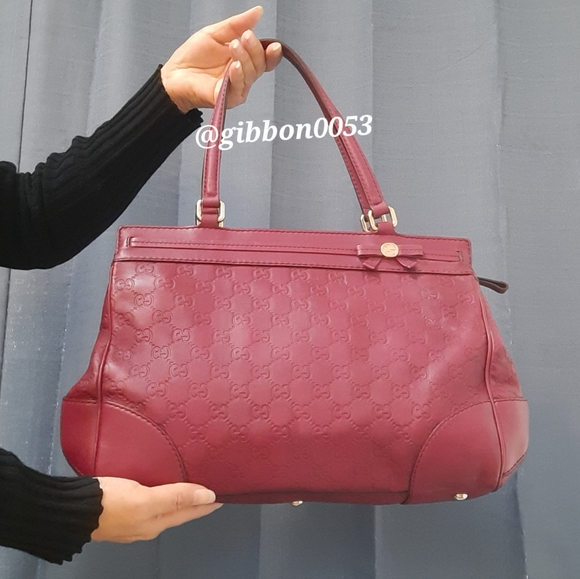 Authentic Gucci GG Mayfair Raspberry leather tote bag. ECU - Picture 1 of 15